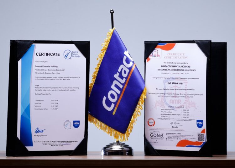 ” كونتكت ” تحصل على شهادتي أيزو في الحوكمة والبيئة وتطلق تقريرها الأول للاستدامة