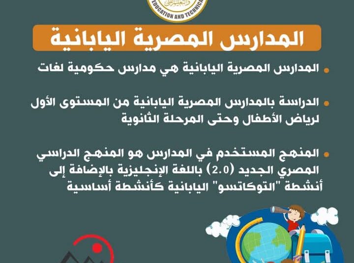 التربية والتعليم تعلن فتح باب التقديم للمدارس المصرية اليابانية للعام الدراسي 2025/2026