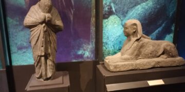 أول صور لمعرض الآثار الغارقة بمتحف الإسكندرية القومي عقب افتتاحه