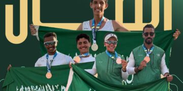 الأخضر السعودي للتجديف يبهر العالم بـ4 ميداليات آسيوية