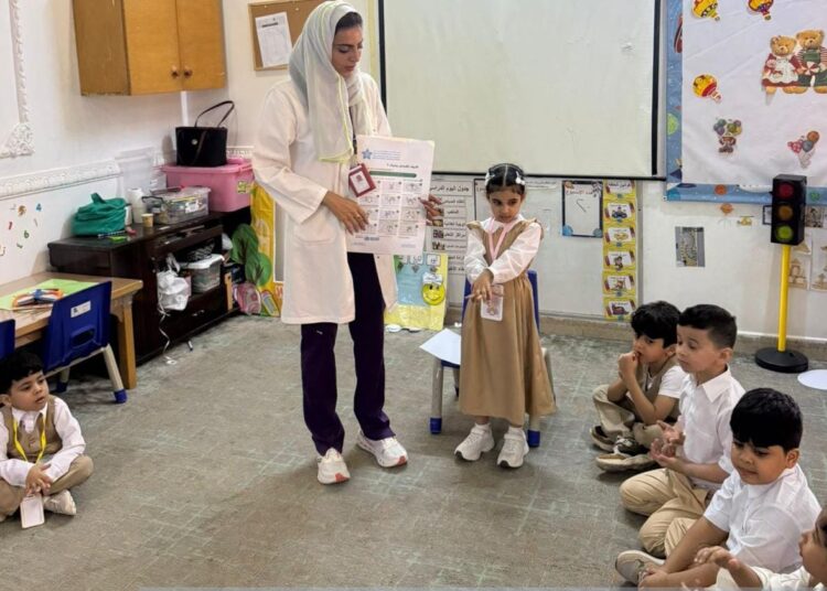 برنامج توعوي لتعزيز النظافة الشخصية لطلبة رياض الأطفال بمجمع الملك عبدالله الطبي بجدة