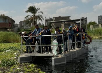 بنك saib ينظم يوماً تطوعياً لتنظيف مياه النيل بجزيرة القرصاية بالجيزة