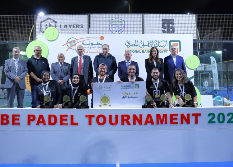 البنك الأهلي يحتفل بنهائي بطولة البادل بمشاركة أكثر من 1300 من العاملين بالبنك