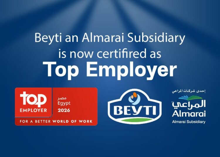 للعام الثاني على التوالي.. “بيتي” تحصد لقب أفضل جهة عمل في مصر لعام 2026