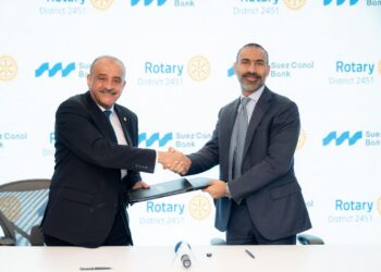 بنك قناة السويس يوقّع برتوكول تعاون مع الاتحاد النوعي لأندية روتاري مصر