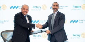 بنك قناة السويس يوقّع برتوكول تعاون مع الاتحاد النوعي لأندية روتاري مصر