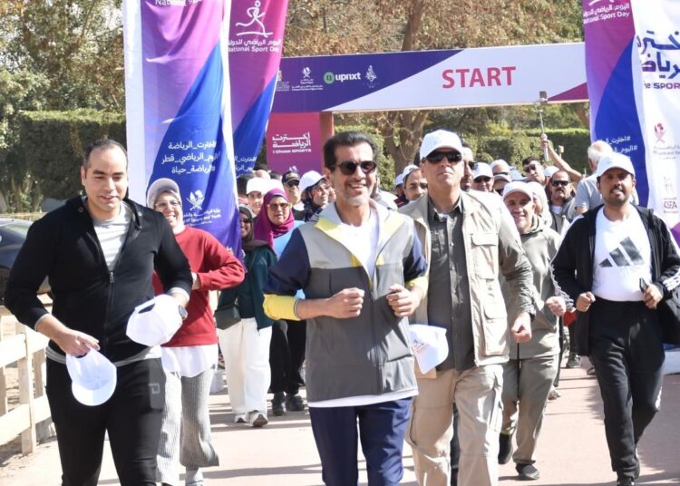 سفارة قطر بالقاهرة تقيم فعالية رياضية بمركز شباب الجزيرة