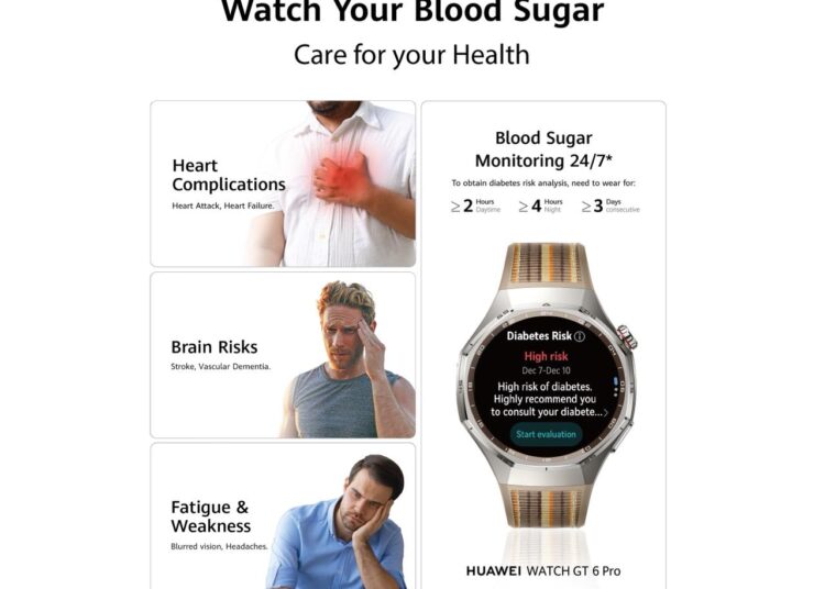 هواوي تضيف ميزة لتحليل مخاطر السكري في ساعتها الذكية Watch GT 6 Pro