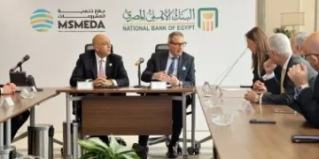 البنك الأهلي المصري يوقع شراكة مع جهاز تنمية المشروعات